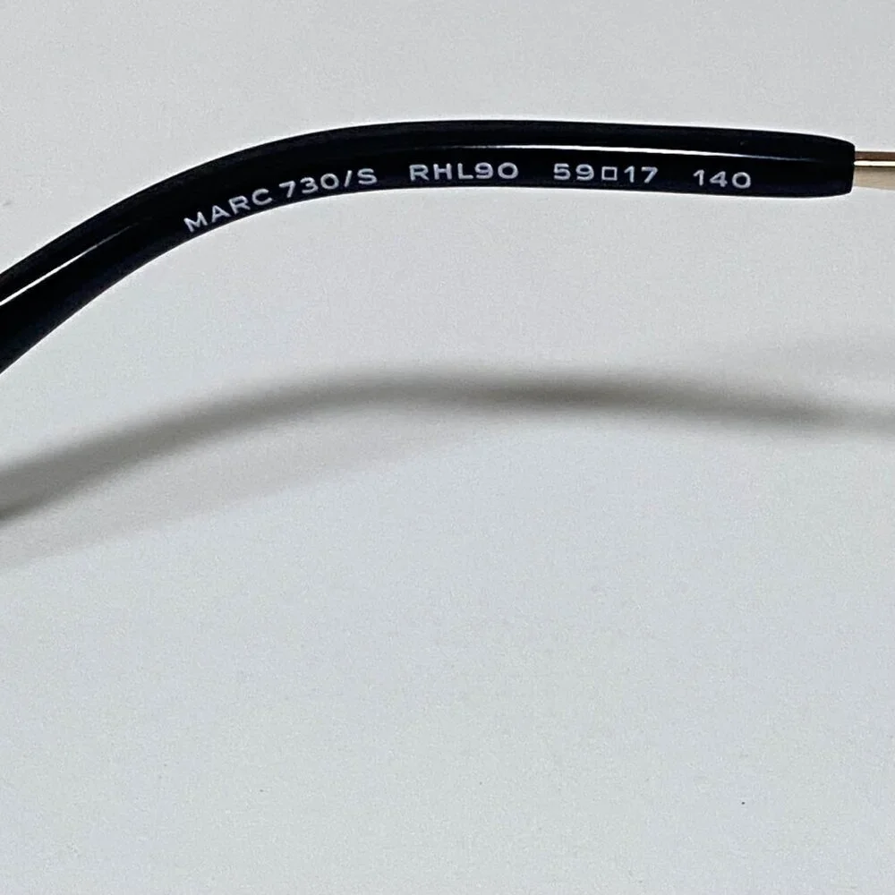 NEW Marc Jacobs Gold Frame Oversized Sunglasses Gradient Lens